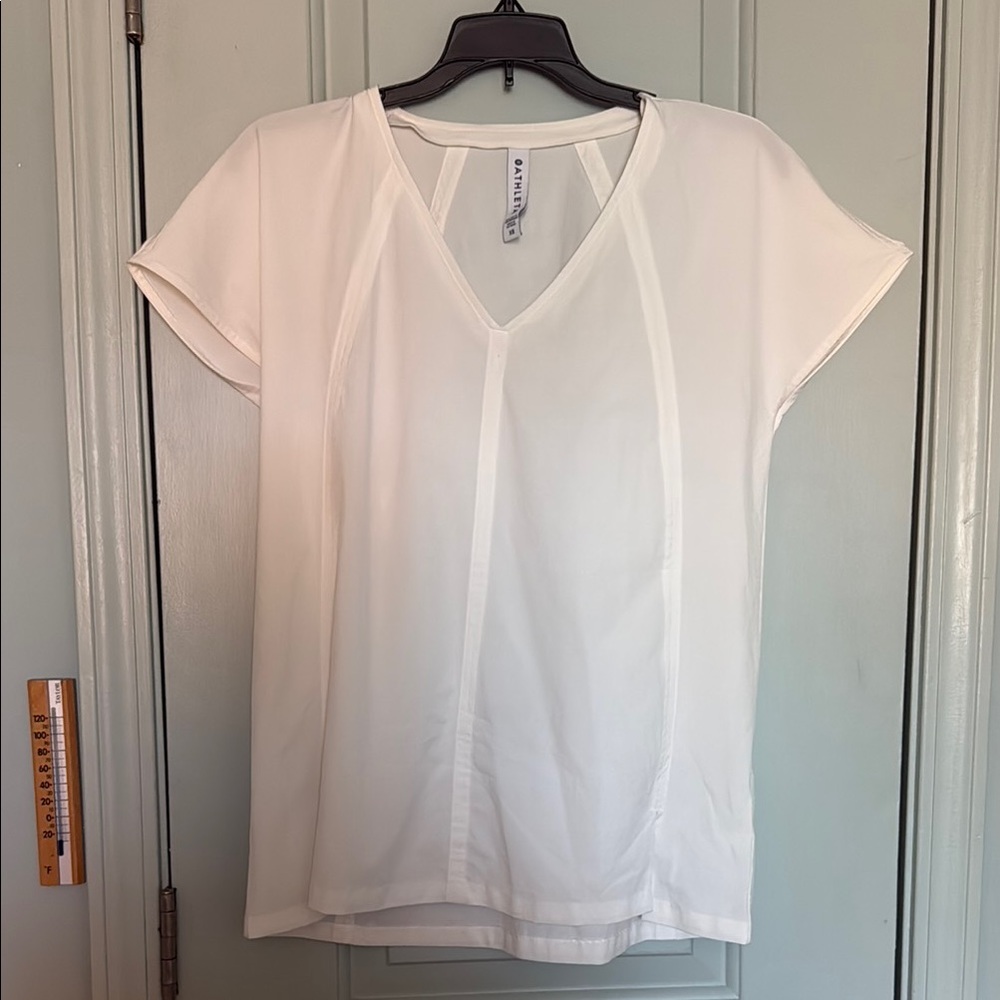 Women's White V-Neck Top